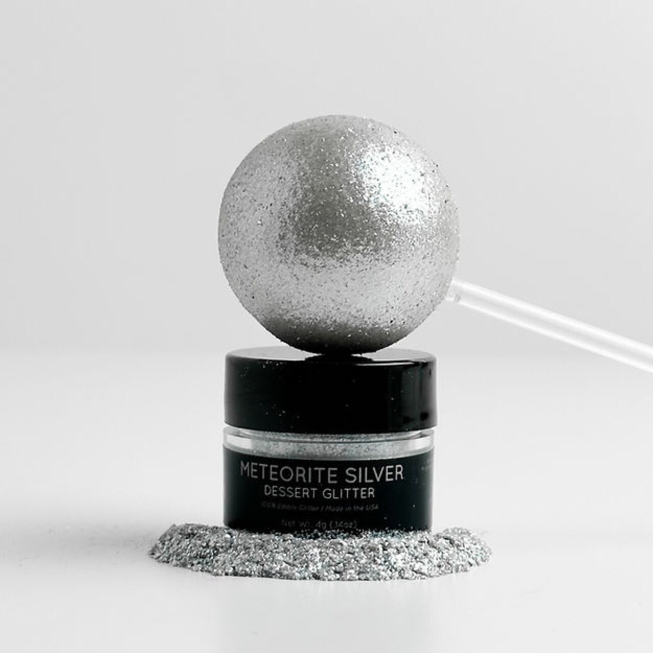 Shine Dessert Glitter: "Meteorite Silver" - Silver Edible Dessert Glitter